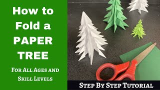 How To Fold A 3D Paper Tree (Origami Christmas Tree)