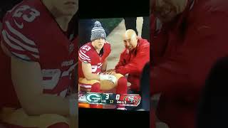 McCaffrey gets Tug Job v #Packers #NFL #49ers