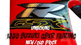 Unboxing new old Suzuki Stock. 1999 GSXR 750 SRAD Fairing.