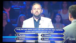 Who Wants To Be a Millionaire: "It's hard. You get the lights and the pressure."