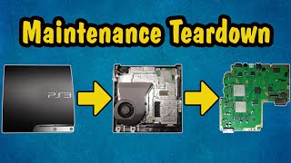 How to Open a PS3 Slim to Replace Thermal Paste, Change Battery, & Clean Dust | disassembly teardown