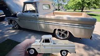 Working on my 1966 Chevy C10 truck. We are almost ready to apply "Penetrol" on it! It's looking good