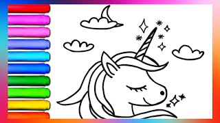 how to draw a unicorn | drawing a cute unicorn 🦄✨| drawing for kids