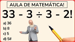 🔥5 QUESTÕES DE MATEMÁTICA BÁSICA PARA DESTRAVAR SEU CÉREBRO🧠 GRAU 1