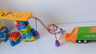 Marble Run Race ☆ HABA - One Linked Slider Loop Course | Truck Short Version