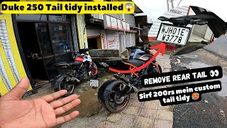 Duke 250/390 custom tail tidy installed🥵| Sirf 200rs mein 😱| Watch full installation process👀