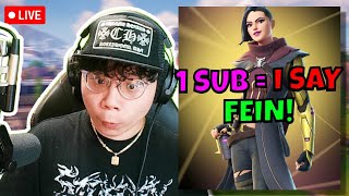 1 SUB = I SAY FEIN! GETTING CROWN WINS WITH VIEWERS! #shorts #fortnitelive