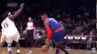 Carmelo Anthony Crosses Gerald Wallace and Drains a Three!