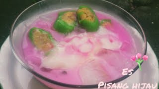 Cara membuat Resep Es Pisang hijau Istimewa