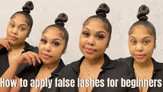 HOW TO: Apply Strip Lashes (For Beginners) Easiest Way !!!