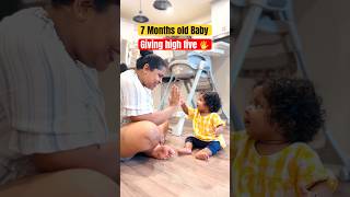 She learnt to respond to High 5 #babybrain #cutebabyshorts #babyshorts #familyvlogs #indianbaby