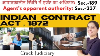 ‼️ आपातकालीन स्थिति में एजेंट का अधिकार: Sec.-189 | Agent’s apparent authority: Sec.-237 | Emergency