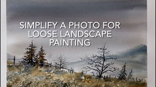 BEGINNERS MISTY MOUNTAINS Loose WATERCOLOR Landscape Painting Tutorial Watercolour techniques demo