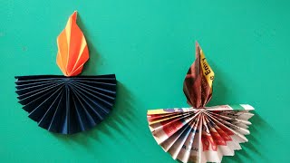 Paper Diya for Diwali