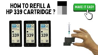 How to refill a HP 339 Black ink cartridge