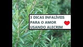 3  DICAS INFALÍVEIS PARA O AMOR USANDO ALECRIM