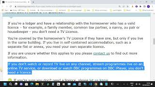 Cliff Discusses - TV Licencing ARE Totally Honest About When People In The UK DON'T NEED  A Licence
