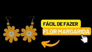 Como Fazer Brinco de Crochê Margarida| Para iniciantes.