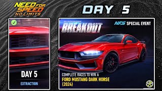 NFS No Limits | Day 5 - 2024 Ford Mustang Dark Horse | Breakout