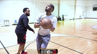 Ian Clark getting in that work with long time trainer Jevonte Holmes.