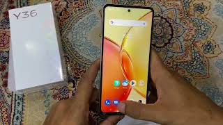 VIVO Y36 vibrant glod 8gb 128gb Unboxing brand new vivo mobile