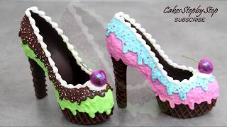 Amazing Chocolate Shoes Decorating by Cakes StepbyStep