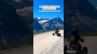 First Mountain Cart- Grindelwald Switzerland 10/10 recommend #grindelwald #switzerland #mountaincart