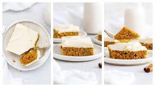 Gluten-Free Pumpkin Bars With Whipped Cream Cheese Frosting