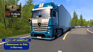 Lillehammer to Oslo Driving the Mercedes Benz Actros L in Euro Truck Simulator 2