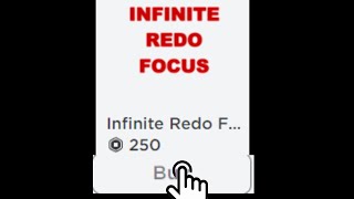 Buying The Infinite Redo Focus On (Roblox Ro-ghoul)