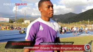 KC's Orlando Thomas' cricket experience aiding his Javelin throwing - ROAD TO CHAMPS 2014