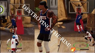 DESTROYING THE RIM! CRAZY PUTBACK DUNKS! NBA 2K22 NEXT GEN PARK GAMEPLAY