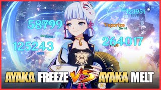 WHICH ONE IS BETTER? AYAKA FREEZE VS AYAKA MELT TEAM | Genshin Impact 3.5