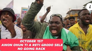 OCTOBER 1ST AWON OUN TI AN RETI GBODO SELE