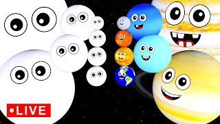 Planet Comparison for kids 🔴🌙🪐🌎 | Planet video | How Many Moons Does Each Planet Have | Top 10 Moons