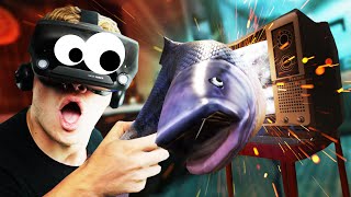 I DESTROYED A HOTEL ROOM WITH A GIANT FISH in VR!!?! Hotel RNR Virtual Reality Valve Index