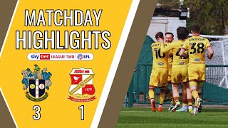 HIGHLIGHTS Sutton United vs Swindon Town 01/04/24 EFL2