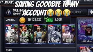 SAYING GOODBYE TO MY NBA LIVE MOBILE 20 ACCOUNT!!!