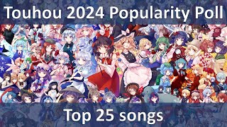 Touhou 2024 Popularity Poll top 25 songs