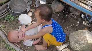 Single mother - Leaves child with neighbor to cut grass to build house #singlemom