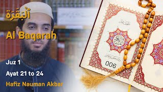 006) Al Baqarah Ayat 21 to 24 (Juz 1) Recitation Copyright Free Quran Tilawat Hafiz Nauman Akbar