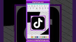 🔮🧿 Digitize TikTok Logo for Embroidery ✂️📍🧵 #digitizing  #tiktokvideo #tiktok