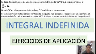 Integrales indefinidas. Ejercicios de aplicación.