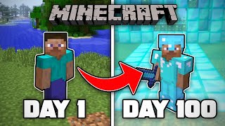 I Survived 100 Days In Old Minecraft And Here's What Happened