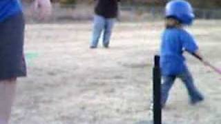 My daughter at her first T-ball practice