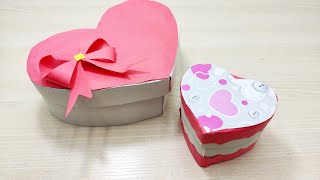 КОРОБКА ИЗ БУМАГИ / КАК СДЕЛАТЬ КОРОБКУ СЕРДЦЕ / КАК СДЕЛАТЬ КОРОБКУ / HOW TO MAKE A HEART BOX DIY