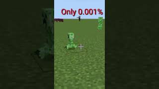 ONLY 0.001 % CHANCE IN MINECRAFT | FOUND A BABY CREEPER | #shorts