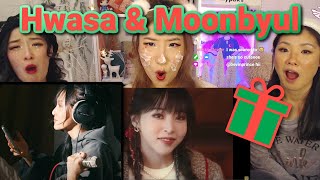 MOONBYUL 'PRESENT' & HWASA 'GREY CHRISTMAS' 🎄💝 SISTERS REACTION [from Twitch on my Bday!]