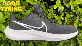 Good To Go. Nike Men's Air Zoom Pegasus 39 Running Sneaker First Impression's Overview Fit