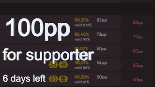 I need 100pp to get supporter (6 days left)